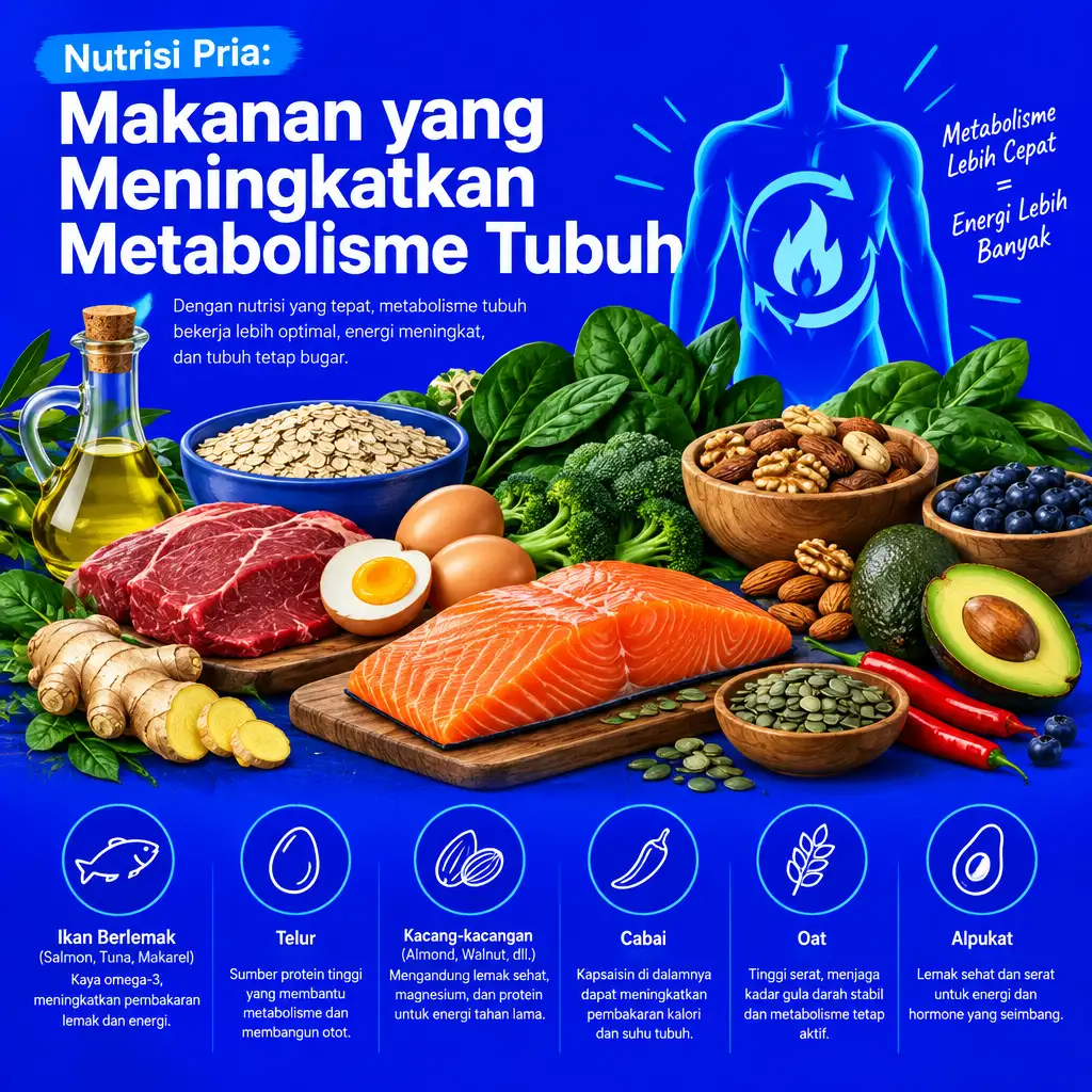 Nutrisi Pria: Makanan yang Meningkatkan Metabolisme Tubuh